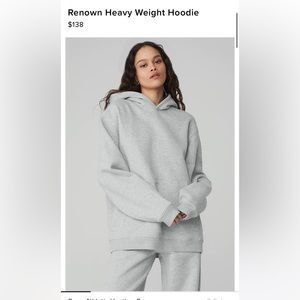 Alo yoga renown heavy weight hoodie size large